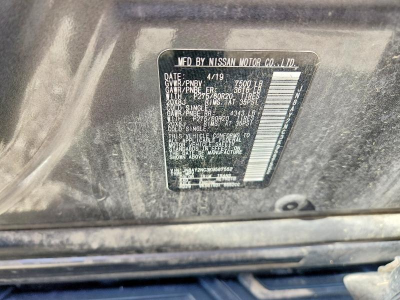 Продаж на аукціоні авто 2019 Nissan Armada, vin: JN8AY2NC3K9587552, номер лоту: 55936926