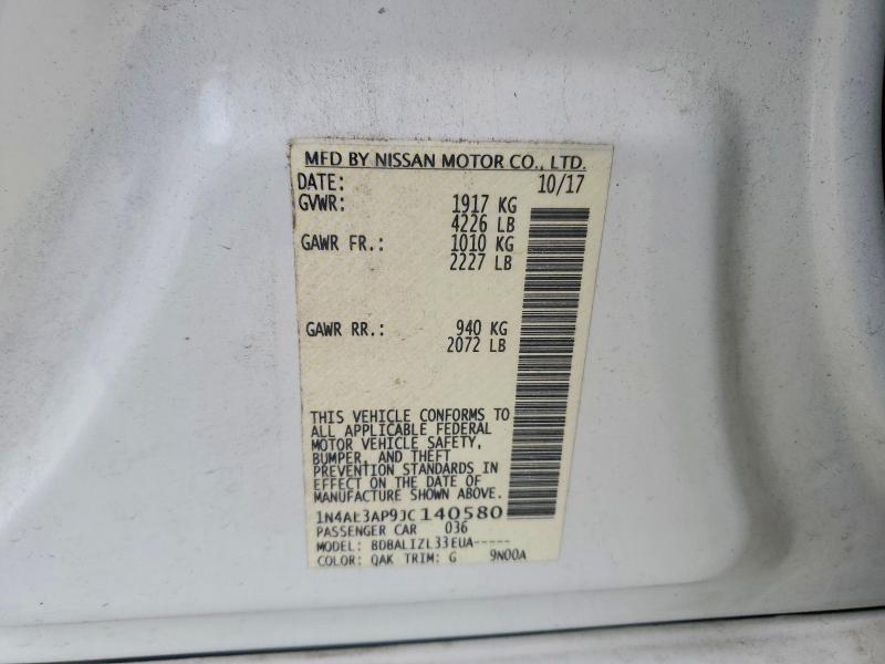 Aukcja sprzedaży 2018 Nissan Altima, vin: 1N4AL3AP9JC140580, numer aukcji: 58759496