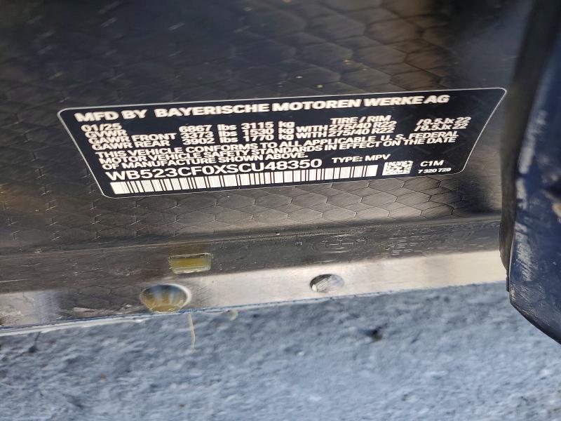 Продаж на аукціоні авто 2025 Bmw Ix, vin: WB523CF0XSCU48350, номер лоту: 58209086