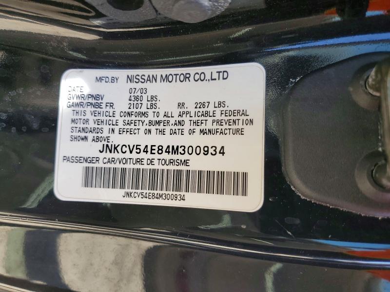 2004 Infiniti G35 მანქანა იყიდება აუქციონზე, vin: JNKCV54E84M300934, აუქციონის ნომერი: 58316376