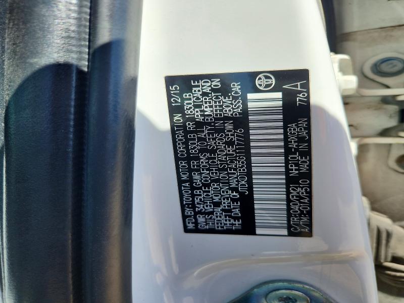 55932576 :رقم المزاد ، JTDKDTB35G1117776 vin ، 2016 Toyota Prius C مزاد بيع