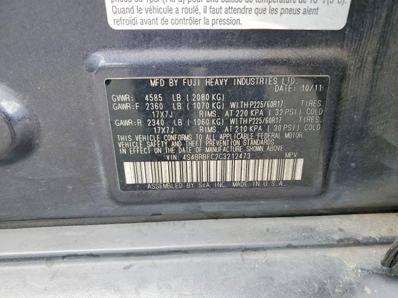 Aukcja sprzedaży 2012 Subaru Outback, vin: 4S4BRBFC2C3212473, numer aukcji: 56068826