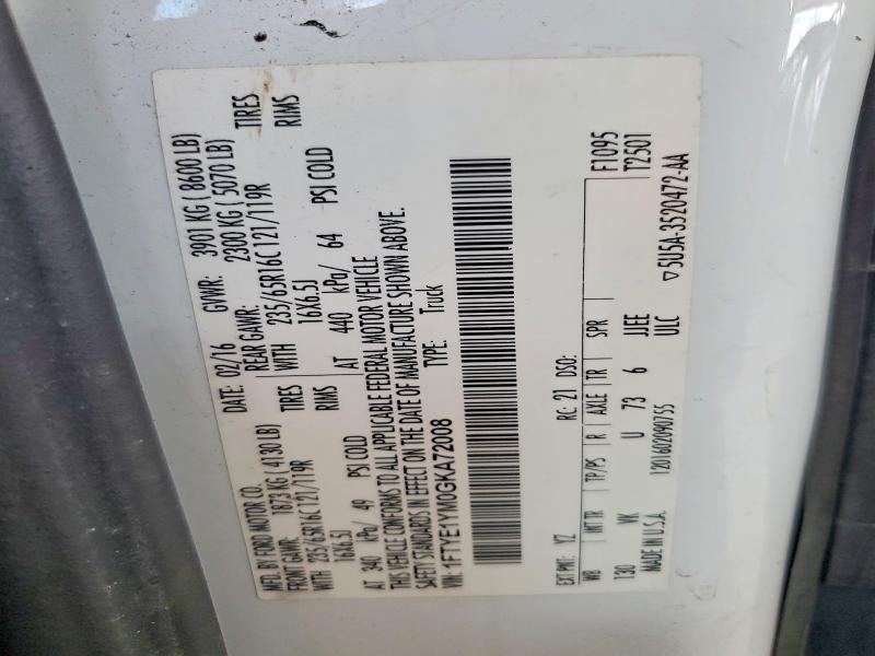 2016 Ford Transit მანქანა იყიდება აუქციონზე, vin: 1FTYE1YM0GKA72008, აუქციონის ნომერი: 95585065