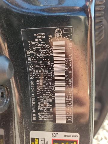 Aukcja sprzedaży 2012 Toyota Corolla, vin: 2T1BU4EE0CC774221, numer aukcji: 55792976