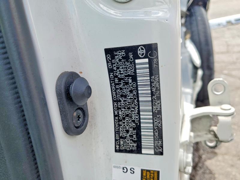 57556046 :رقم المزاد ، JTDEPMAE6MJ145160 vin ، 2021 Toyota Corolla مزاد بيع
