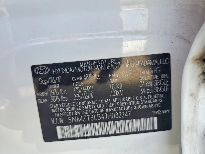 Aukcja sprzedaży 2018 Hyundai Santa Fe Sport, vin: 5NMZT3LB4JH082247, numer aukcji: 57017696