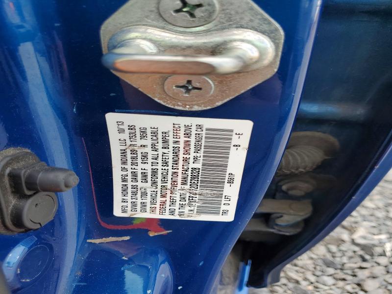 56220106 :رقم المزاد ، 19XFB2F52DE288328 vin ، 2013 Honda Civic مزاد بيع