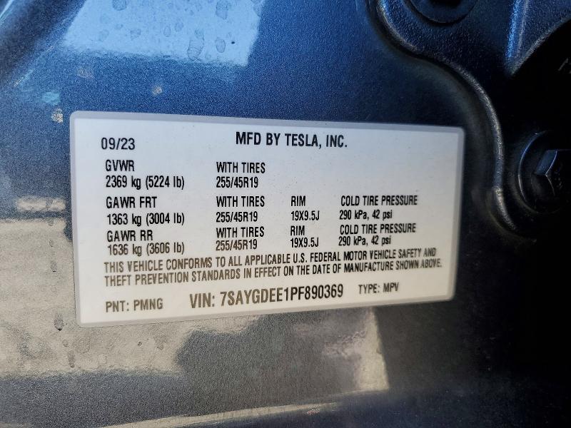 Aukcja sprzedaży 2023 Tesla Model Y, vin: 7SAYGDEE1PF890369, numer aukcji: 57435236