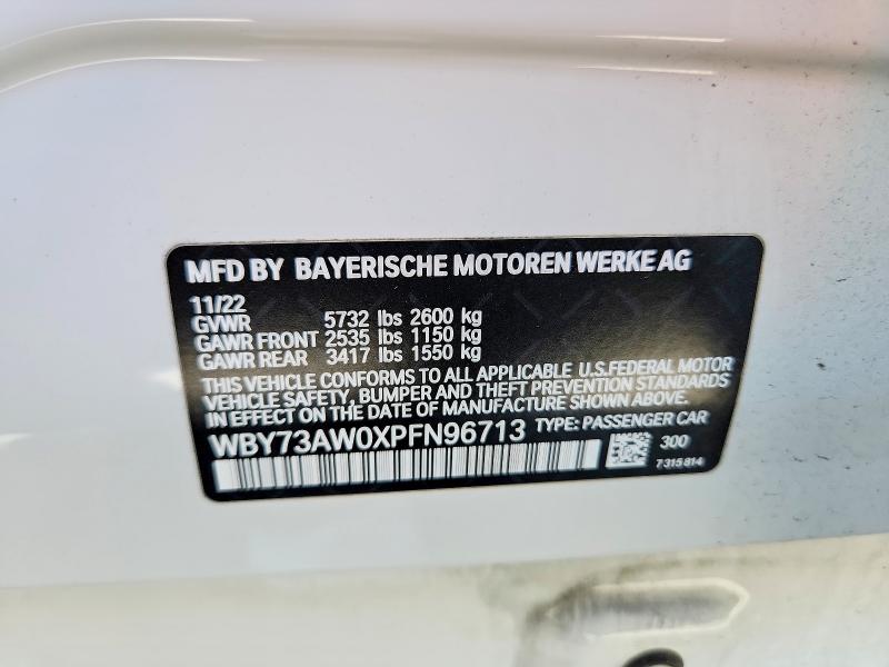 Aukcja sprzedaży 2023 Bmw I4, vin: WBY73AW0XPFN96713, numer aukcji: 56447606