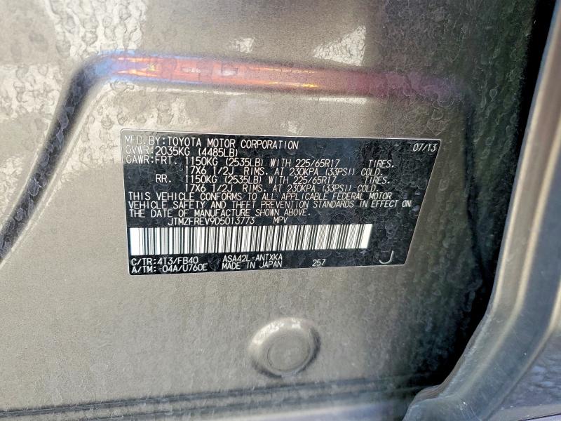 55554266 :رقم المزاد ، JTMZFREV9D5013773 vin ، 2013 Toyota Rav4 مزاد بيع