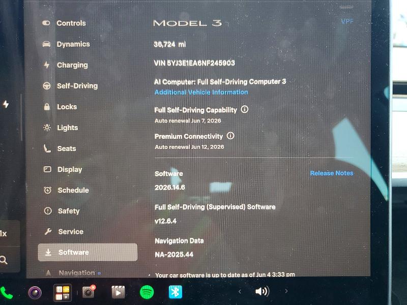 Aukcja sprzedaży 2022 Tesla Model 3, vin: 5YJ3E1EA6NF245903, numer aukcji: 56106696