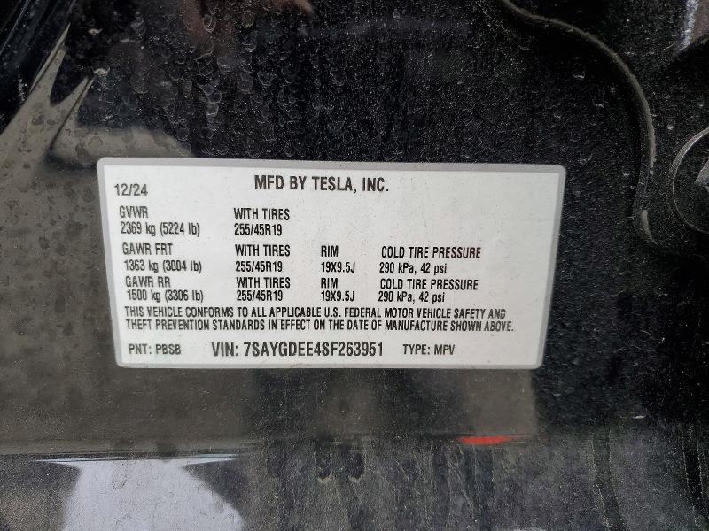 Продаж на аукціоні авто 2025 Tesla Model Y, vin: 7SAYGDEE4SF263951, номер лоту: 56637736