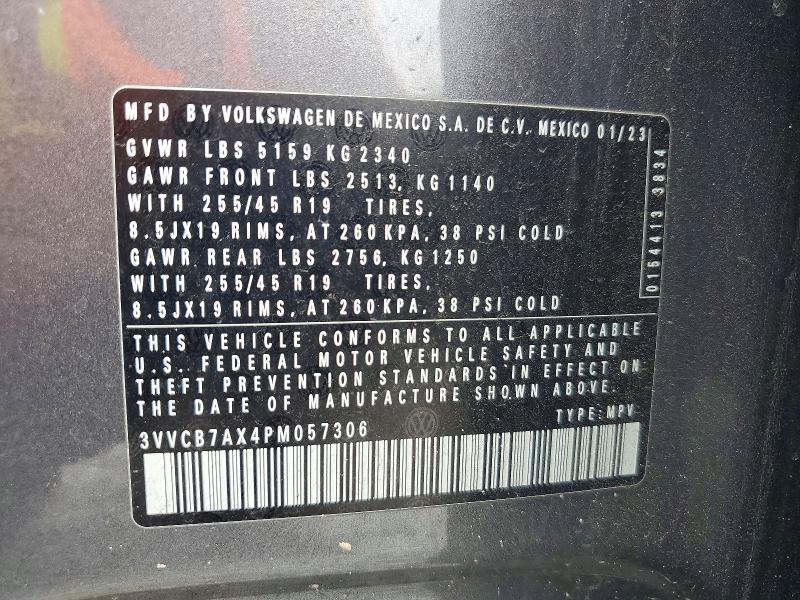 Aukcja sprzedaży 2023 Volkswagen Tiguan, vin: 3VVCB7AX4PM057306, numer aukcji: 56587936