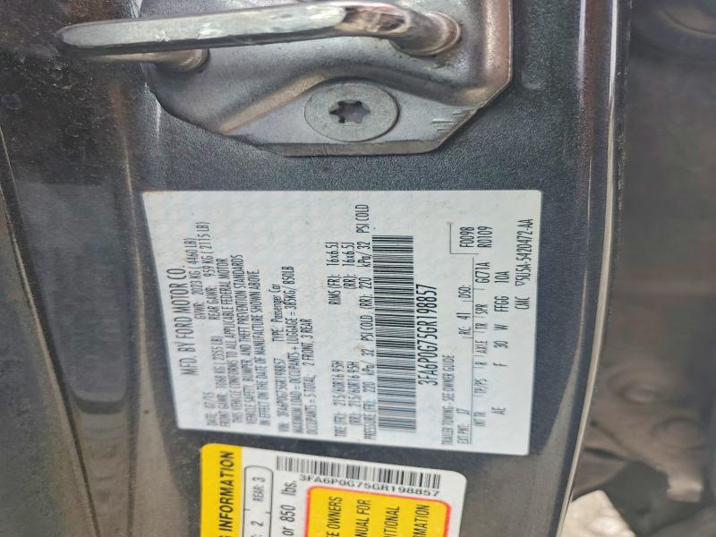 2016 Ford Fusion მანქანა იყიდება აუქციონზე, vin: 3FA6P0G75GR198857, აუქციონის ნომერი: 56730646