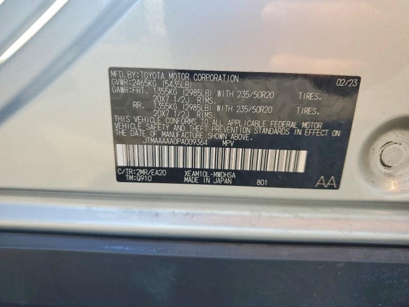 Продаж на аукціоні авто 2023 Toyota Bz4x, vin: JTMAAAAA0PA009364, номер лоту: 58296156