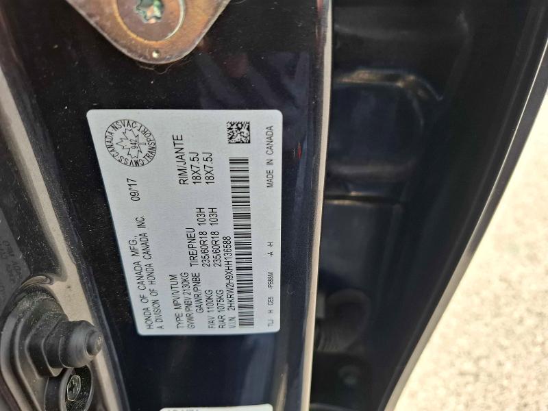 58386926 :رقم المزاد ، 2HKRW2H9XHH136588 vin ، 2017 Honda Cr-v مزاد بيع