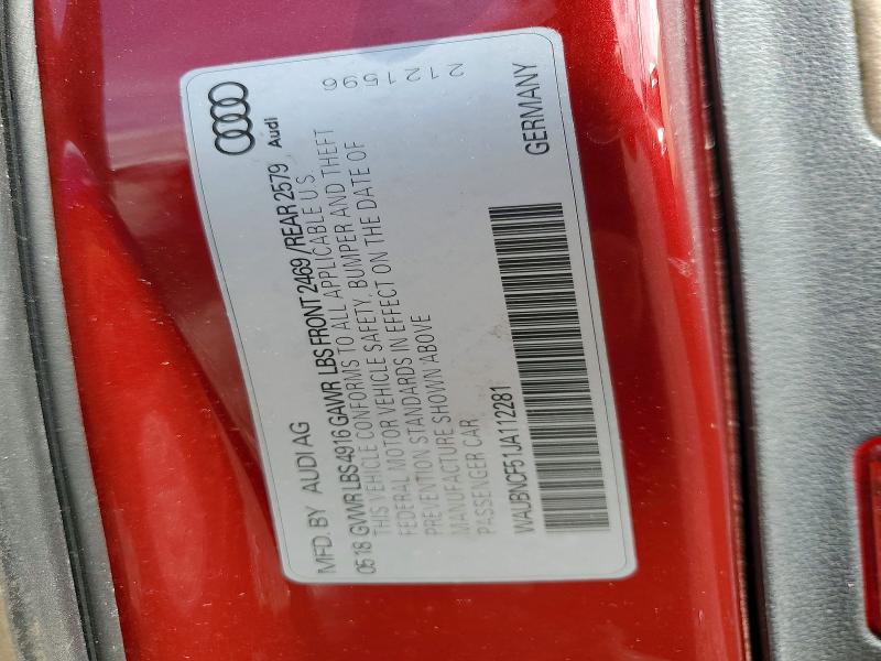 Продаж на аукціоні авто 2018 Audi A5, vin: WAUBNCF51JA112281, номер лоту: 53278856
