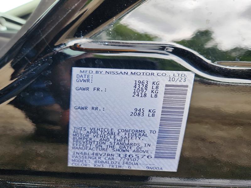 Aukcja sprzedaży 2024 Nissan Altima, vin: 1N4BL4BV2RN336576, numer aukcji: 56131766
