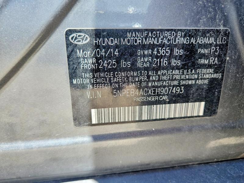 Продаж на аукціоні авто 2014 Hyundai Sonata, vin: 5NPEB4ACXEH907493, номер лоту: 56328266