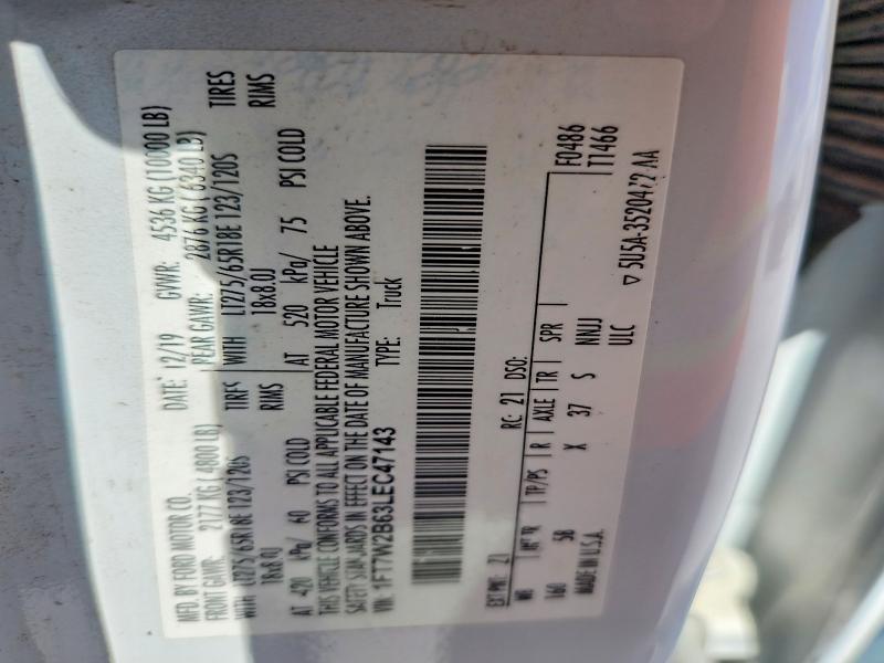 2020 Ford F250 მანქანა იყიდება აუქციონზე, vin: 1FT7W2B63LEC47143, აუქციონის ნომერი: 56224666