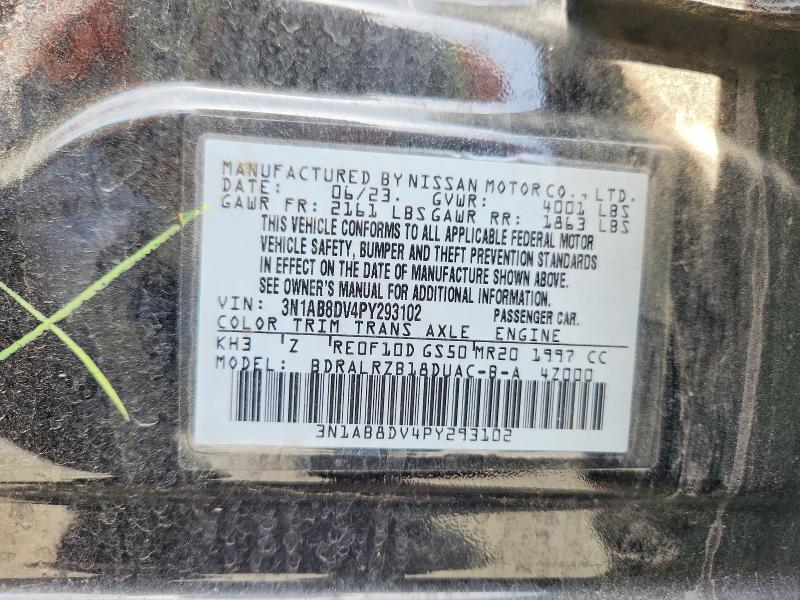 2023 Nissan Sentra მანქანა იყიდება აუქციონზე, vin: 3N1AB8DV4PY293102, აუქციონის ნომერი: 55469366