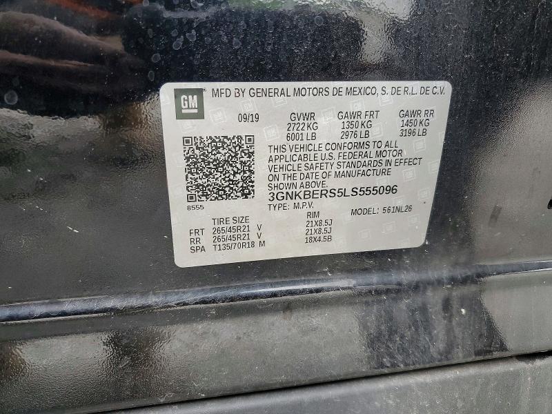 Aukcja sprzedaży 2020 Chevrolet Blazer, vin: 3GNKBERS5LS555096, numer aukcji: 58845546