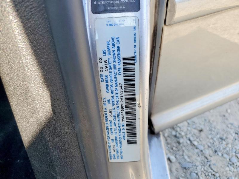 Продажа на аукционе авто 2002 Volkswagen Jetta, vin: 3VWSP69M02M141547, номер лота: 57587386