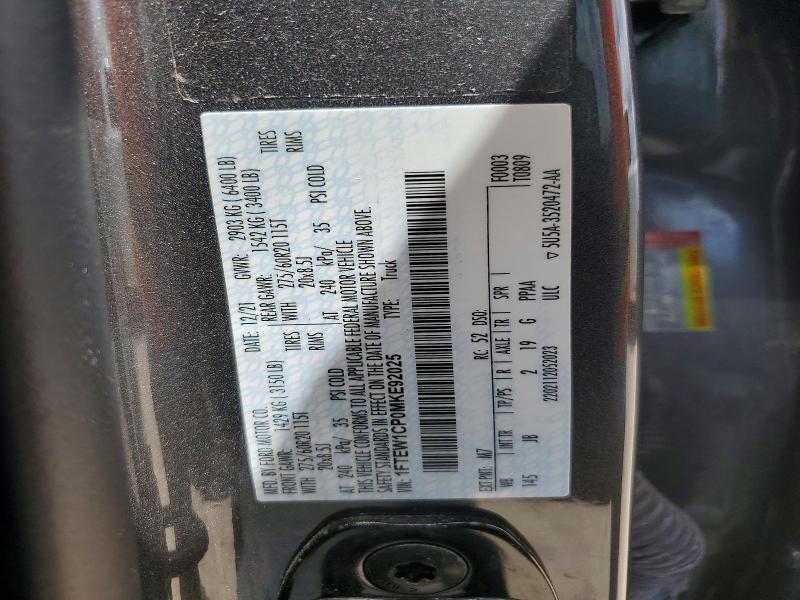 2021 Ford F150 მანქანა იყიდება აუქციონზე, vin: 1FTEW1CP0MKE92025, აუქციონის ნომერი: 56430646