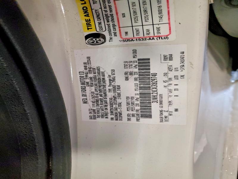 58335326 :رقم المزاد ، 3LNHL2JCXCR829740 vin ، 2012 Lincoln Mkz مزاد بيع