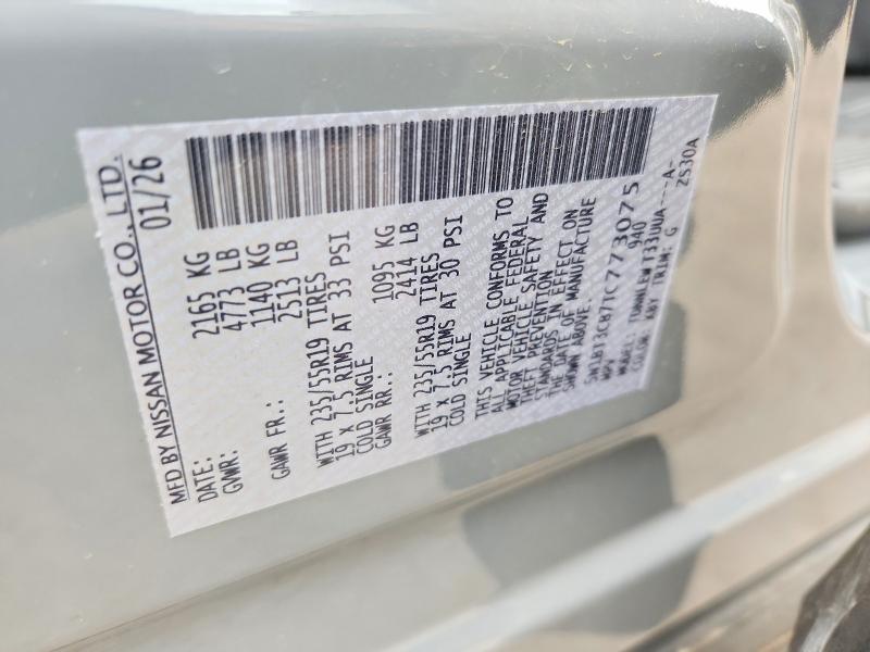 58023796 :رقم المزاد ، 5N1BT3CB7TC773075 vin ، 2026 Nissan Rogue مزاد بيع