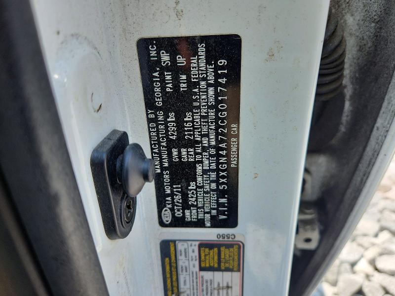 59131146 :رقم المزاد ، 5XXGN4A72CG017419 vin ، 2012 Kia Optima مزاد بيع