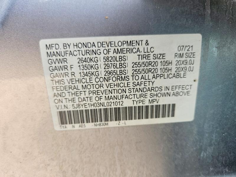 Aukcja sprzedaży 2022 Acura Mdx, vin: 5J8YE1H03NL021012, numer aukcji: 57193826