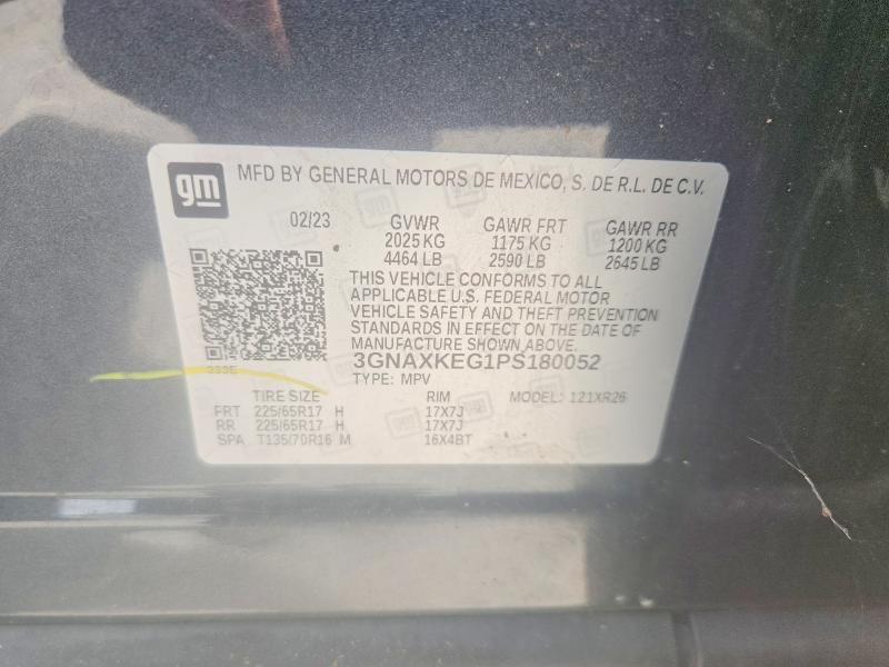 Продажа на аукционе авто 2023 Chevrolet Equinox, vin: 3GNAXKEG1PS180052, номер лота: 56787556