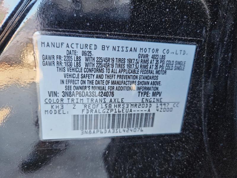 Продажа на аукционе авто 2025 Nissan Kicks, vin: 3N8AP6DA3SL424076, номер лота: 57182976
