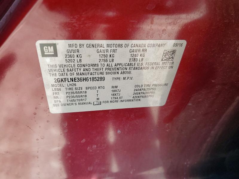 2017 Gmc Terrain მანქანა იყიდება აუქციონზე, vin: 2GKFLNE36H6185289, აუქციონის ნომერი: 58423956