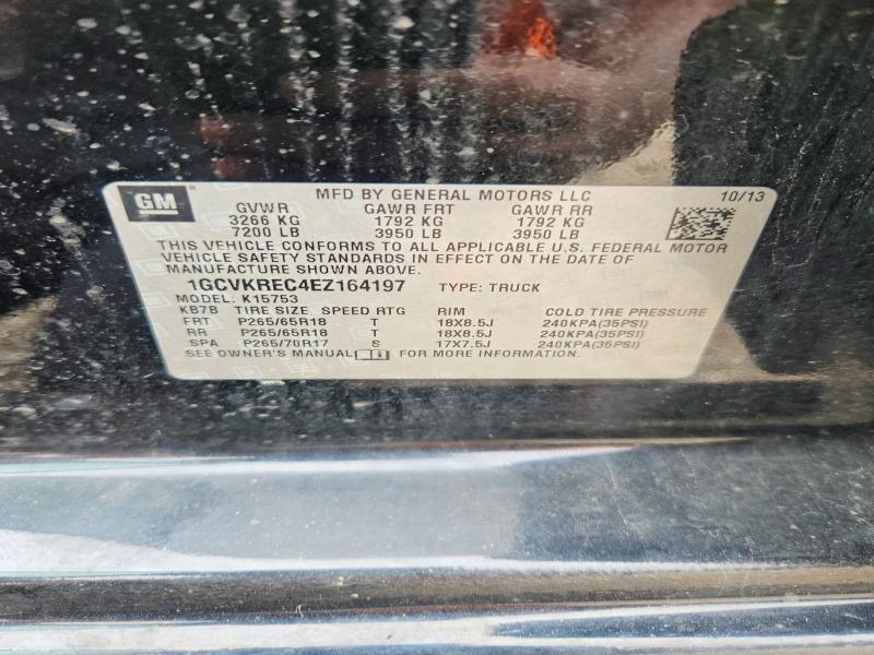 Продаж на аукціоні авто 2014 Chevrolet Silverado, vin: 1GCVKREC4EZ164197, номер лоту: 55459046