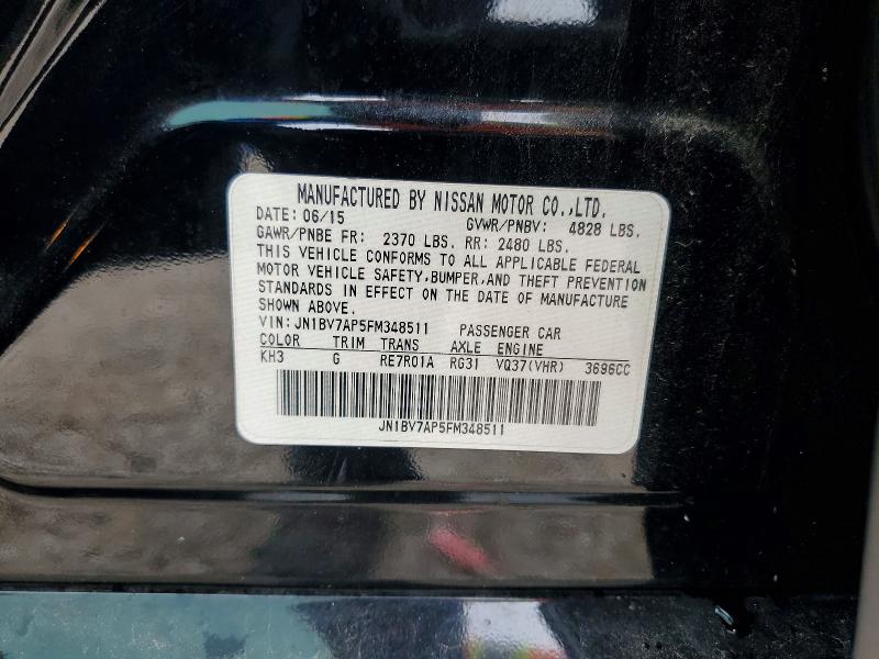 Продаж на аукціоні авто 2015 Infiniti Q50, vin: JN1BV7AP5FM348511, номер лоту: 56162276