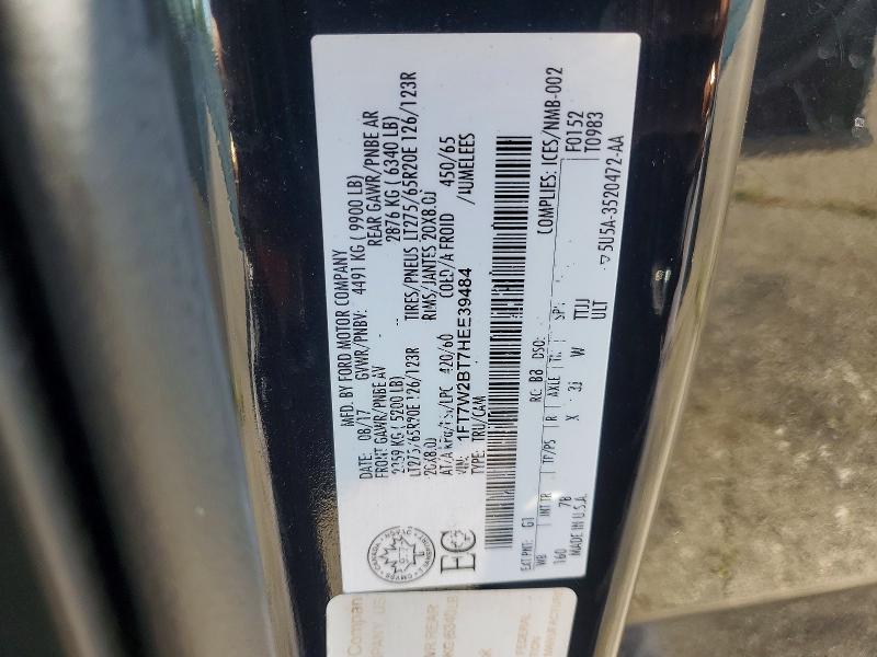 Продаж на аукціоні авто 2017 Ford F250, vin: 1FT7W2BT7HEE39484, номер лоту: 55601116