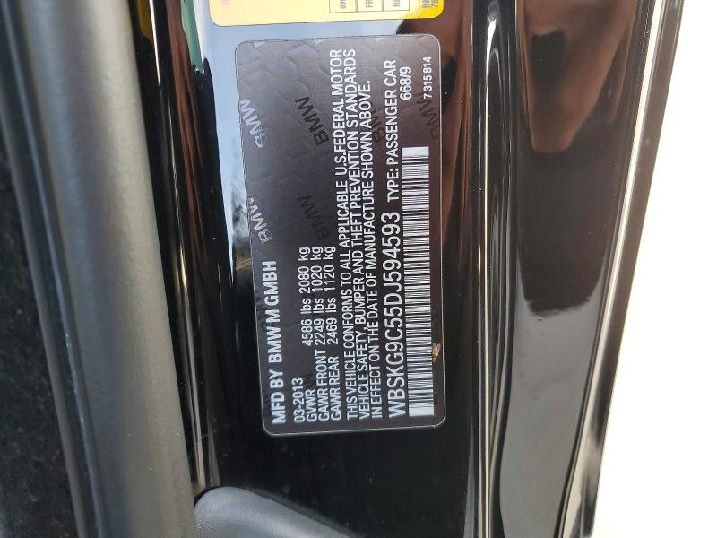 Продаж на аукціоні авто 2013 Bmw M3, vin: WBSKG9C55DJ594593, номер лоту: 56342646
