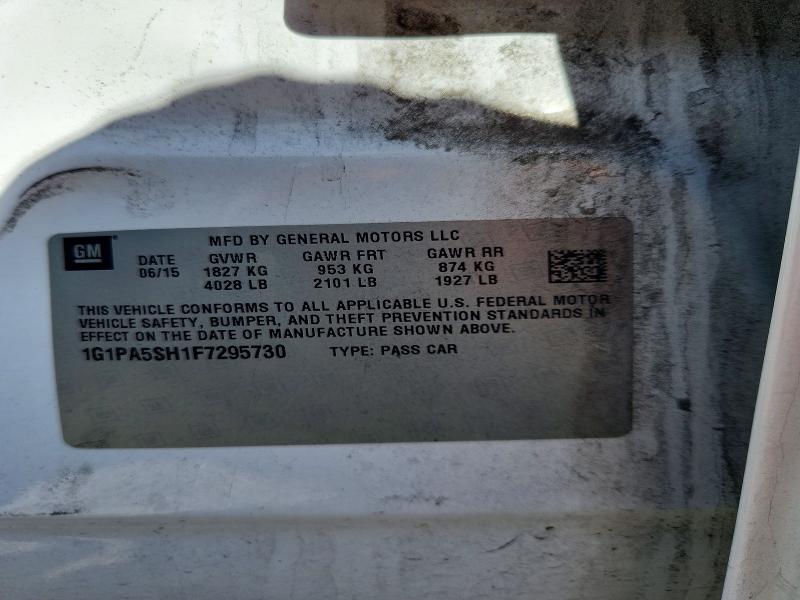 Продаж на аукціоні авто 2015 Chevrolet Cruze, vin: 1G1PA5SH1F7295730, номер лоту: 55762756