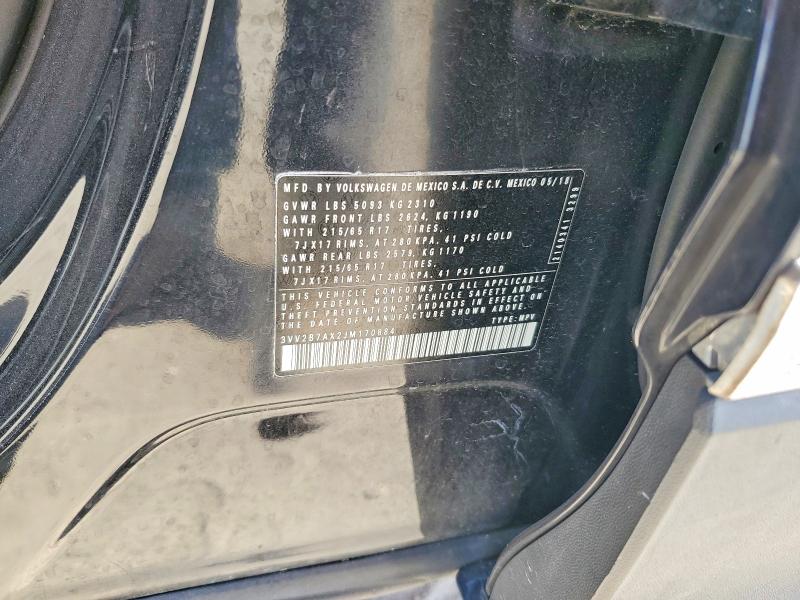 Продажа на аукционе авто 2018 Volkswagen Tiguan, vin: 3VV2B7AX2JM170884, номер лота: 57292196