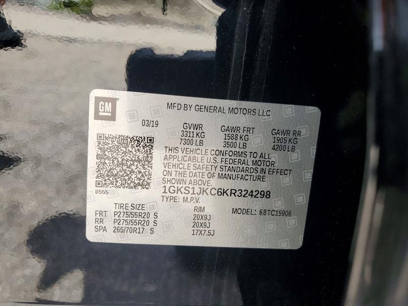 Продажа на аукционе авто 2019 Gmc Yukon Xl, vin: 1GKS1JKC6KR324298, номер лота: 57087656