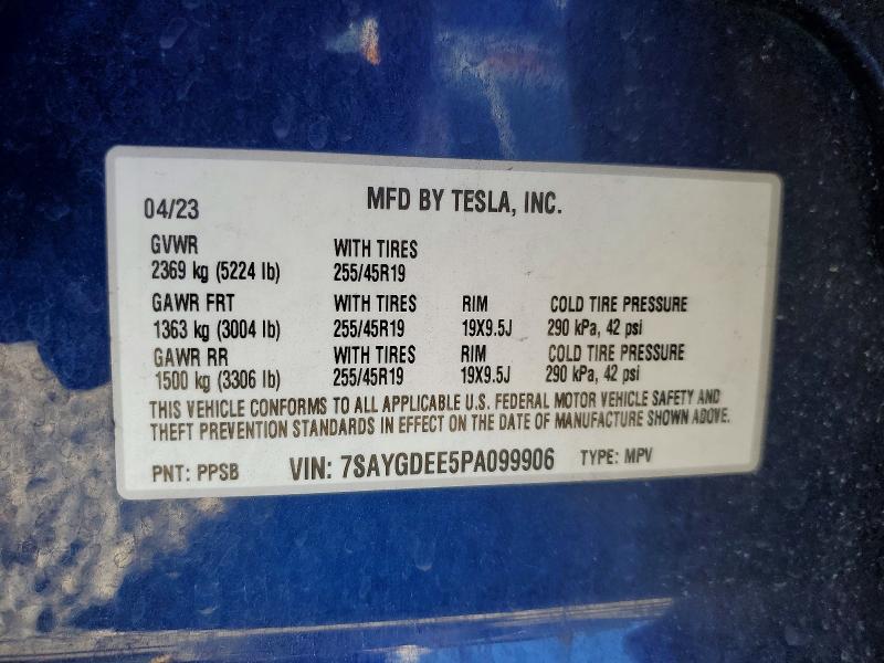 Aukcja sprzedaży 2023 Tesla Model Y, vin: 7SAYGDEE5PA099906, numer aukcji: 57067266