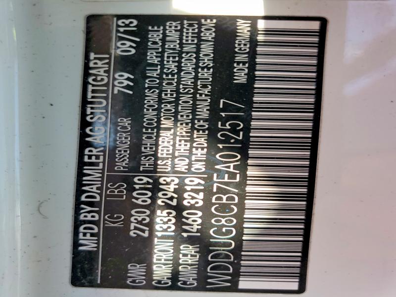 Aukcja sprzedaży 2014 Mercedes-benz S, vin: WDDUG8CB7EA012517, numer aukcji: 59096236