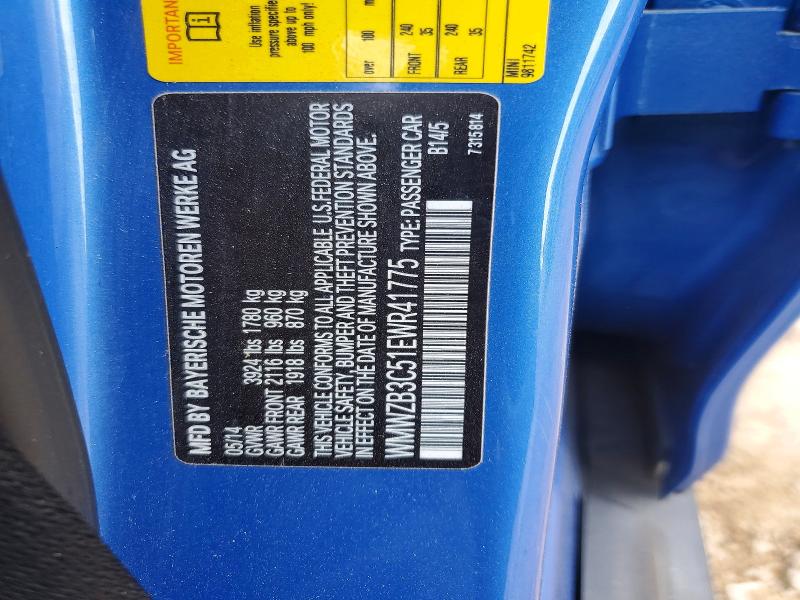 2014 Mini Cooper მანქანა იყიდება აუქციონზე, vin: WMWZB3C51EWR41775, აუქციონის ნომერი: 58156446