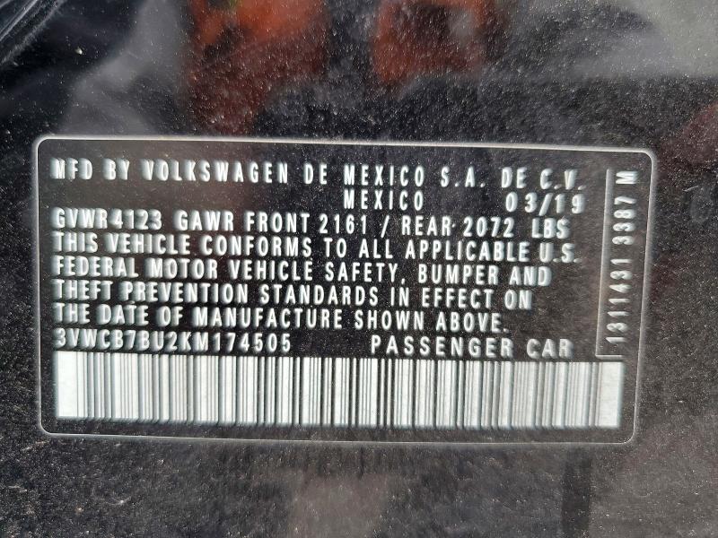 Продажа на аукционе авто 2019 Volkswagen Jetta, vin: 3VWCB7BU2KM174505, номер лота: 56160826