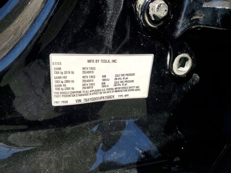 Продажа на аукционе авто 2023 Tesla Model Y, vin: 7SAYGDEE4PA156824, номер лота: 58830616