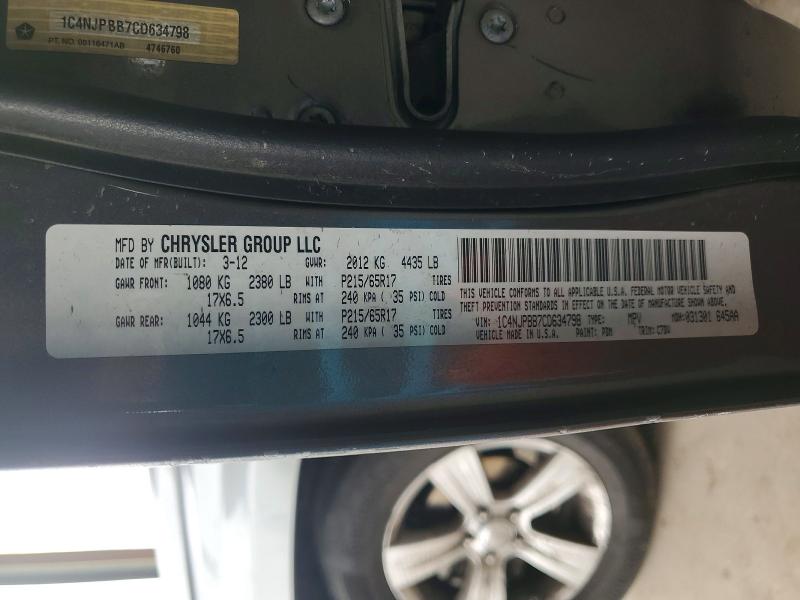 Aukcja sprzedaży 2012 Jeep Patriot, vin: 1C4NJPBB7CD634798, numer aukcji: 58784096