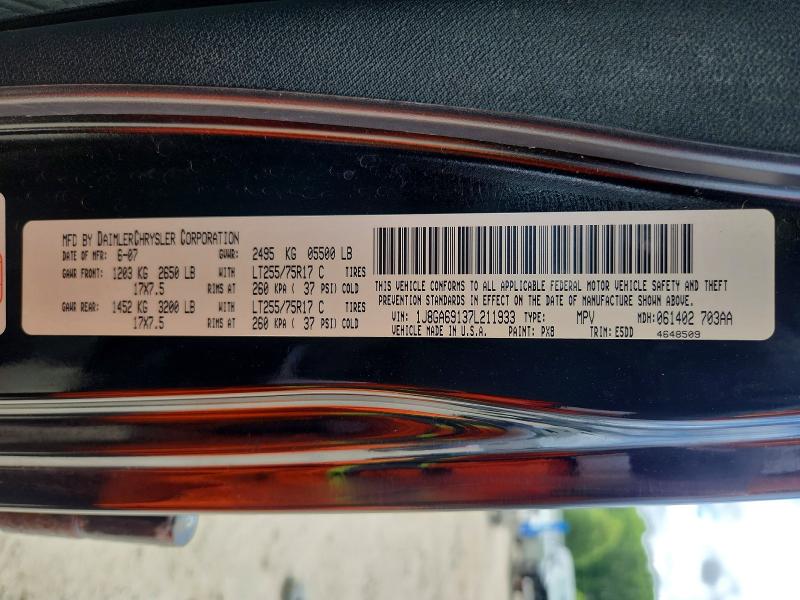 Aukcja sprzedaży 2007 Jeep Wrangler, vin: 1J8GA69137L211933, numer aukcji: 55655216