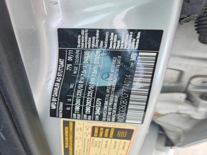 58468306 :رقم المزاد ، WDCGG5GB7CF774014 vin ، 2012 Mercedes-benz Glk مزاد بيع